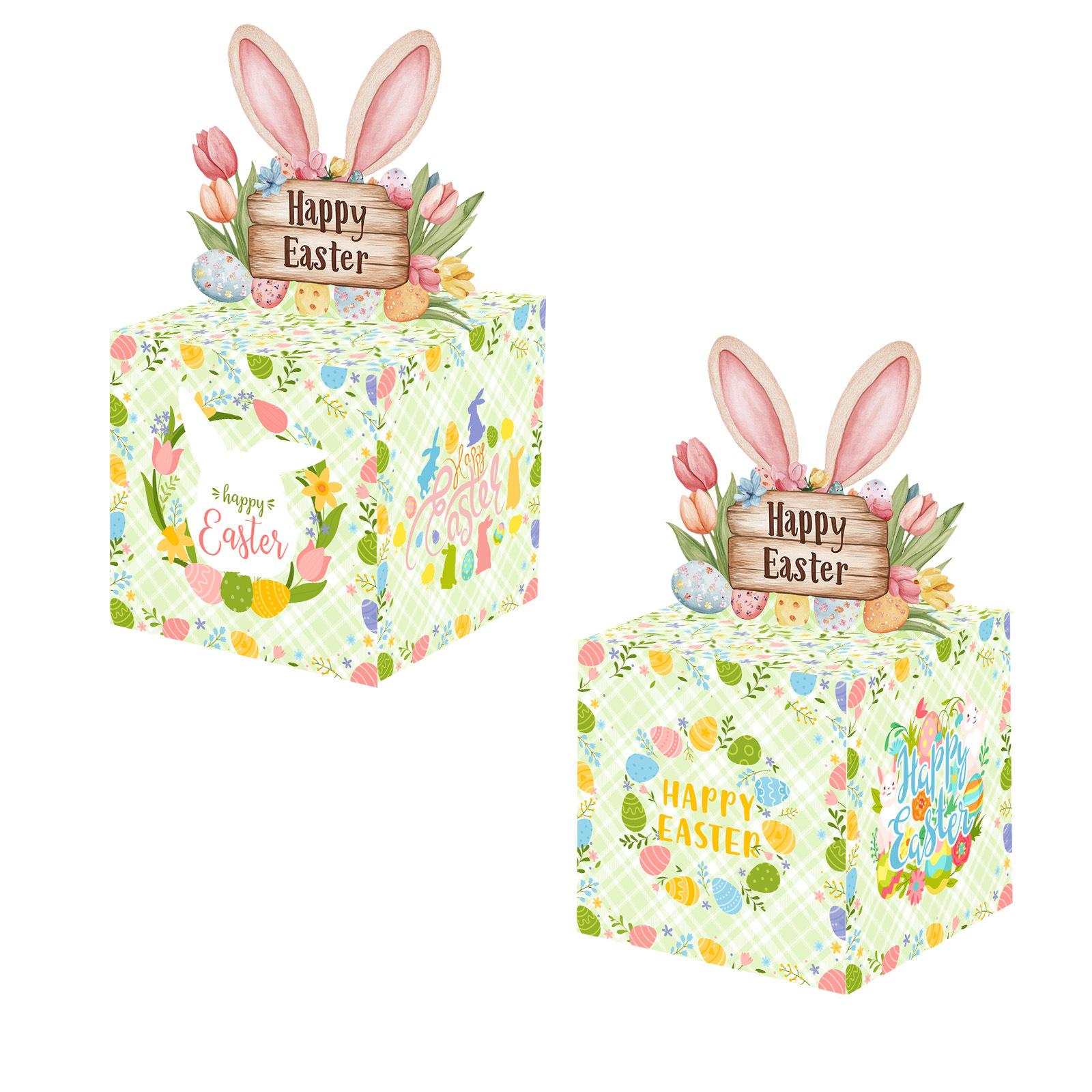 Счастливой Пасхи Заяц Пасхальная Тема Вечеринка Декорация Копилка