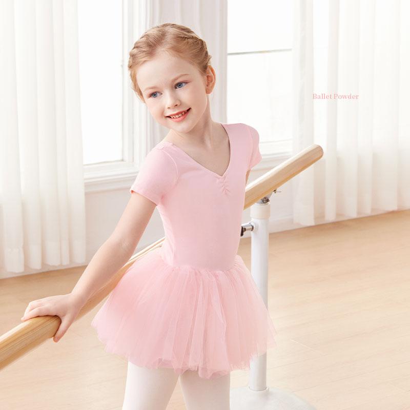 Girls Ballet Tutu Dress Dance Dress for Toddlers Kids Gymnastic Leotard Dress with Full Lining Cotton Ballet Dress Closed Crotch