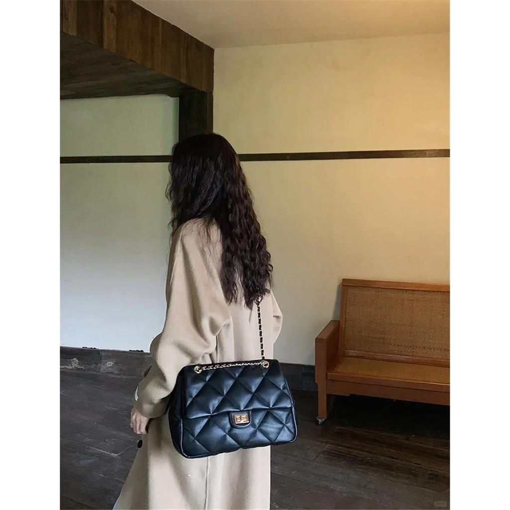 Premium Small Perfume Style Diamond Lattice Chain Armpit Bag Female Large Capacity Korean Version Of The Single Shoulder Crossbody Bag