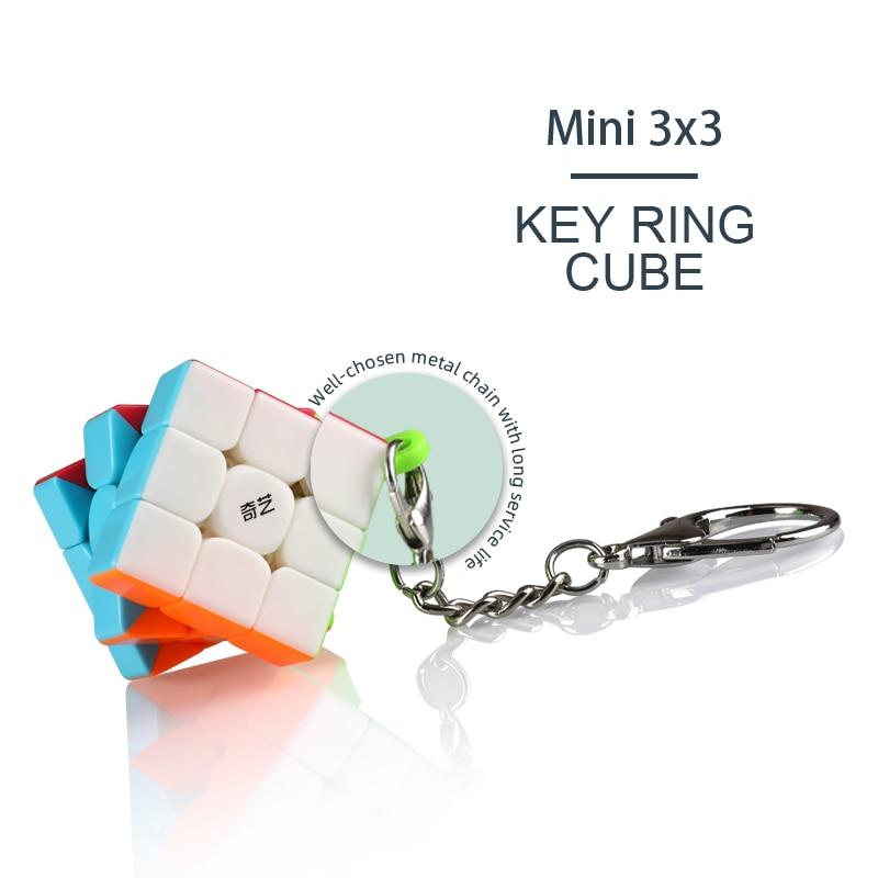 Hellocube 2020 Qiyi Přívěsek na klíče 3x3 Kocka 3x3x3 Mini Přívěsek na klíče Puzzle Hračky Vzdělávací Pro Děti