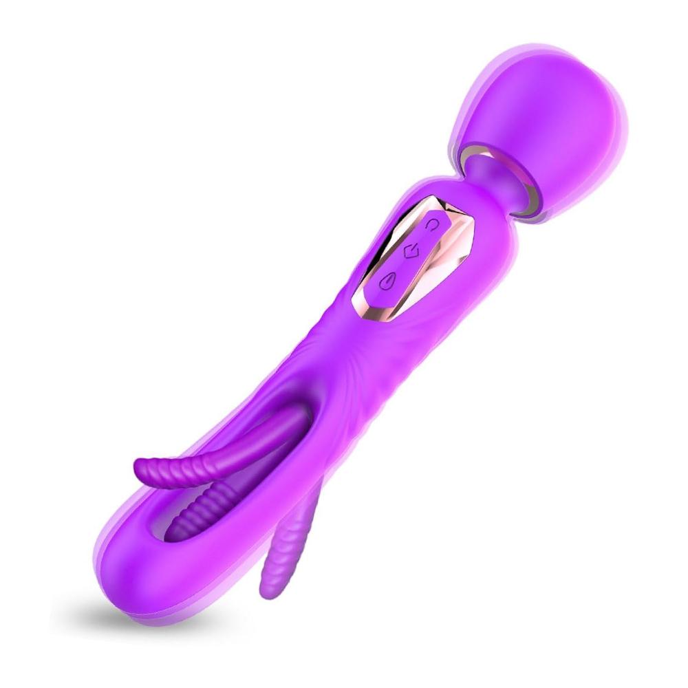 AV Stick Slap Tease Vibrator with 10 Frequency Snap and 7 Frequency Vibrator, Adult Female Masturbator