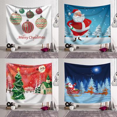 Home Decor Tapestry Christmas Print Pattern Tapestry Christmas Room Wall Background Fabric