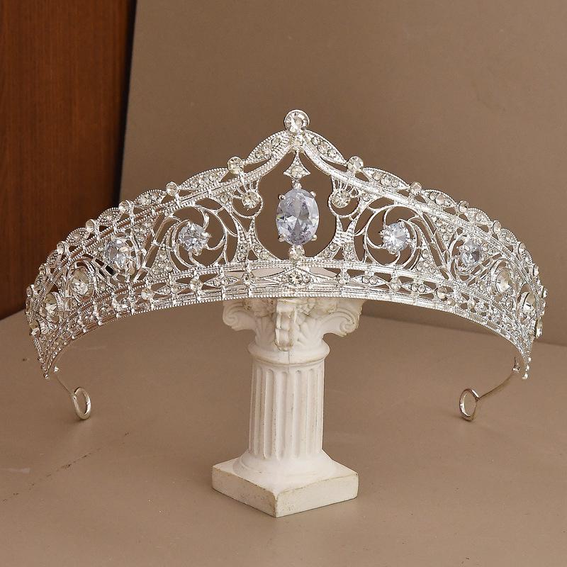 Baroque Retro Rhinestone Crown for Bridal Wedding Dress Accessories