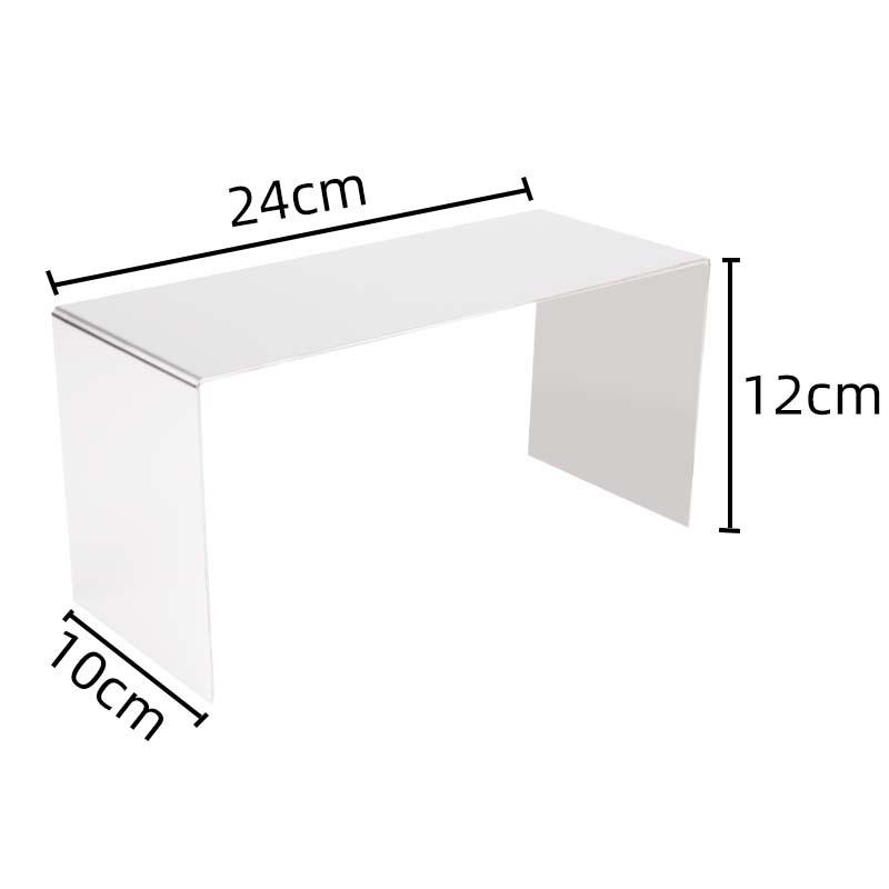 U Shape Stainless Steel Display Riser Stand, Shop Jewelry Bag Display Shelf For Dessert Cupcake Shoes Action Figure Display