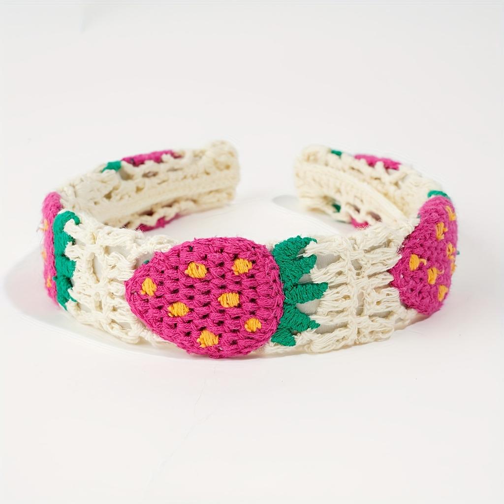 Boho-Chic Floral Knit Headband for Women - Cute & Stylish Hair Accessory, Perfect for Casual Attire