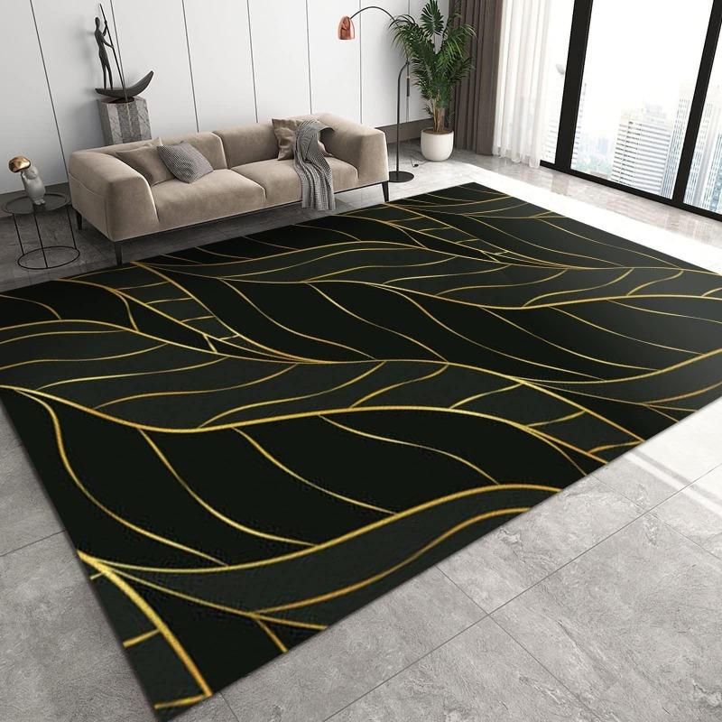 Nordic Light Luxury Marble Printing Abstract Art Carpet Living Room  Sofa Bedroom Study Kitchen Entrance Rug Non-slip Decor Mat