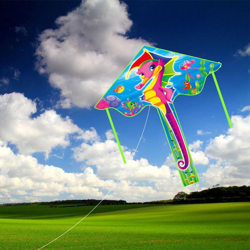 High Quality Polyester Triangular Kite With Long Tail Underwater Series Dolphin Mermaid Kite For Easy Flying