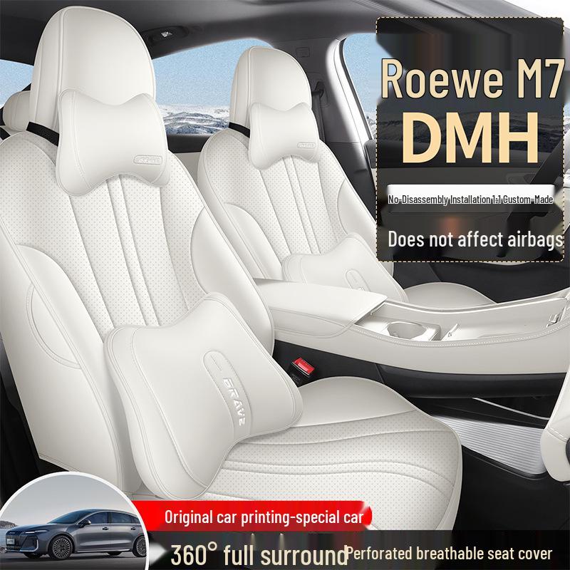 Roewe M7DMH Original Perforerade Läder Bilbarnstolsskydd - Andningsbara & Hälsobevarande