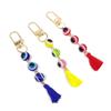 Turkish Resin Eye Keychain with Gold-Plated Tassel Pendant