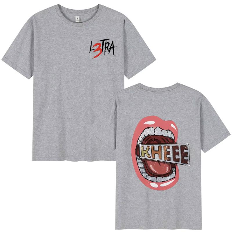 

Rapper Luar La L L3TRA KHEEE Album T Shirts Unisex Women Hip Hop Fashion Short Sleeve Tshirts Cotton Oversized Tshirt Streetwear 4XL