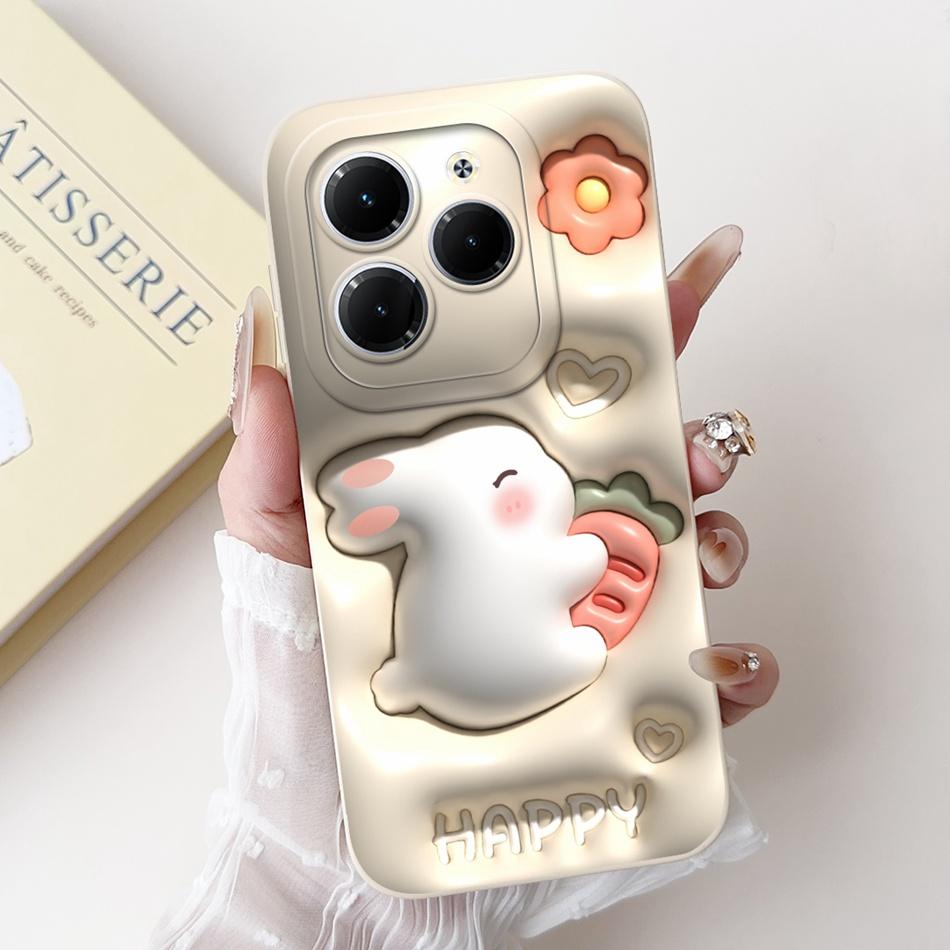 For Infinix Hot 40 Pro Case Hot 40 40i 40Pro Hot40 Hot40i Cute Panda Rabbit Cartoon Soft Silicone Shockproof Phone Cases