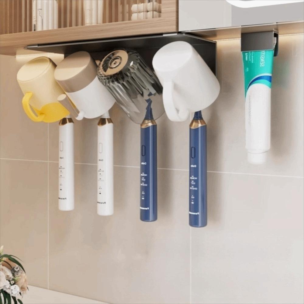 Non-Perforated Drain Mouthwash Cup Rack Wall-Mounted Washstand Rack Wall Installation