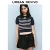UR Women's Contrast Stripe Bow Knit Top