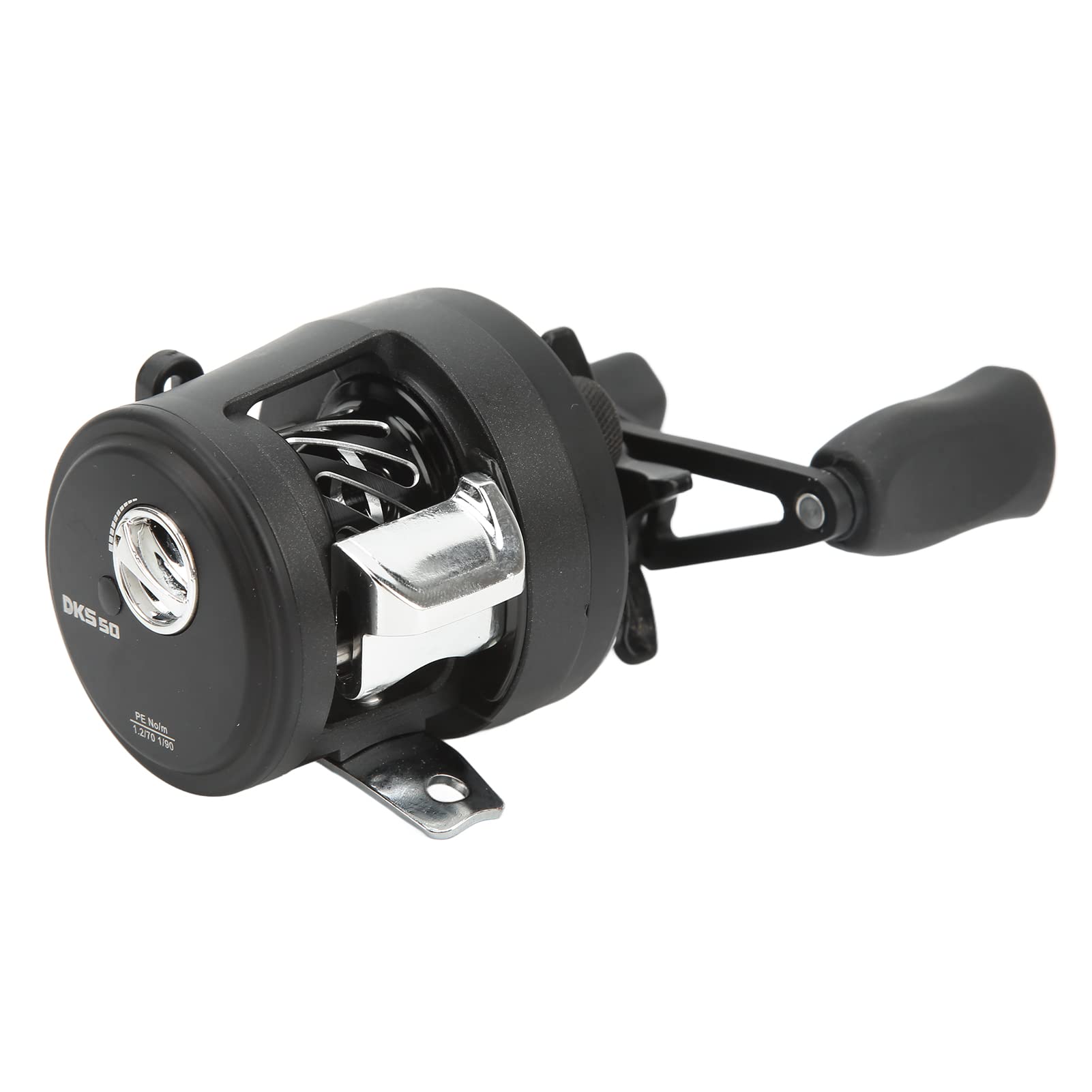 

DKS50 Spinning Fishing Reel with Lightweight Wire Magnetic and Power Release 5kg Braking Force Right-Handed Cup, Bearings, Brake, Knob, чёрный