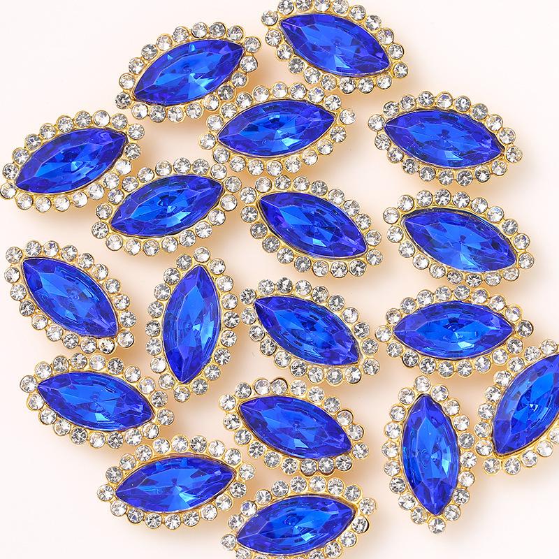 Hand-Sewn Rhinestone Sunflower Crystal Clasp DIY Clothing Accessory