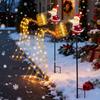 Santa  Light - Magical Christmas Watering Can With Solar LED Lights For Holiday Decor