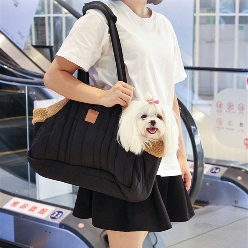 Haustiertragetaschen Handtasche Haustiertasche Ausgehtasche Reise für Welpen Outdoor-Reise Tragbare weiche Schultertasche