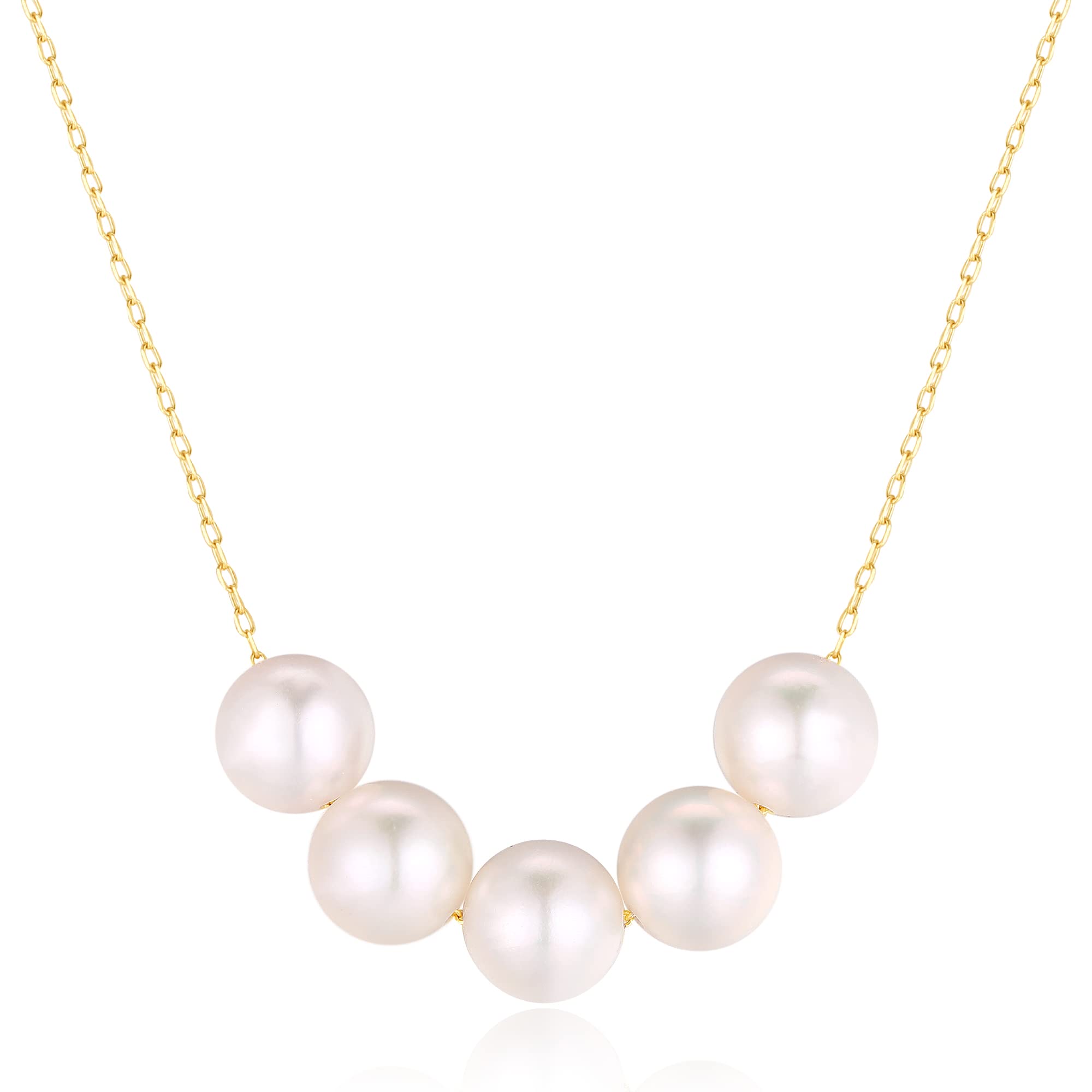 

PEARL Made in Japan Natural Pearl Necklace Akoya Pearl Pearl Necklace Casual Daily Use Penetration [KOKO JEWELRY] Women s D.5 (6.5-6.9mm)