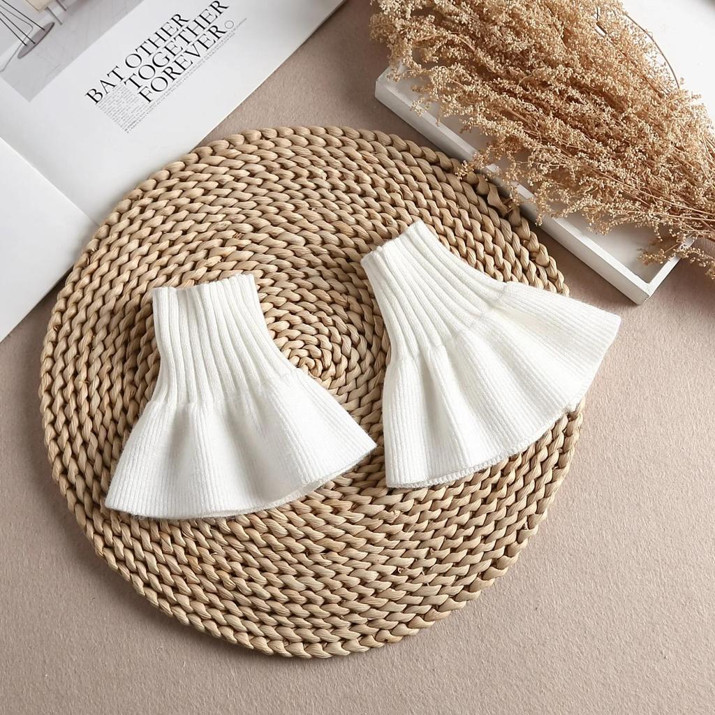 1 Pair Oversleeve Detachable Sleeves for Woman Black/White Elastic Comfortable Sleeve Autumn Spring Warm Sleeves White Black New