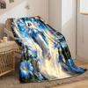 Virgin Mary Angels Flowers Blanket  Printed Blanket for Living Room Bed Couch Lunch Break Soft Cozy Blanket for Friend's Festival Gift