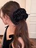 1/2Pcs Large Black Hair Scrunchie With Vintage Black Sequins, Hair Tie And Hair Accessories For High-End Feel Scrunchiesscrunchy