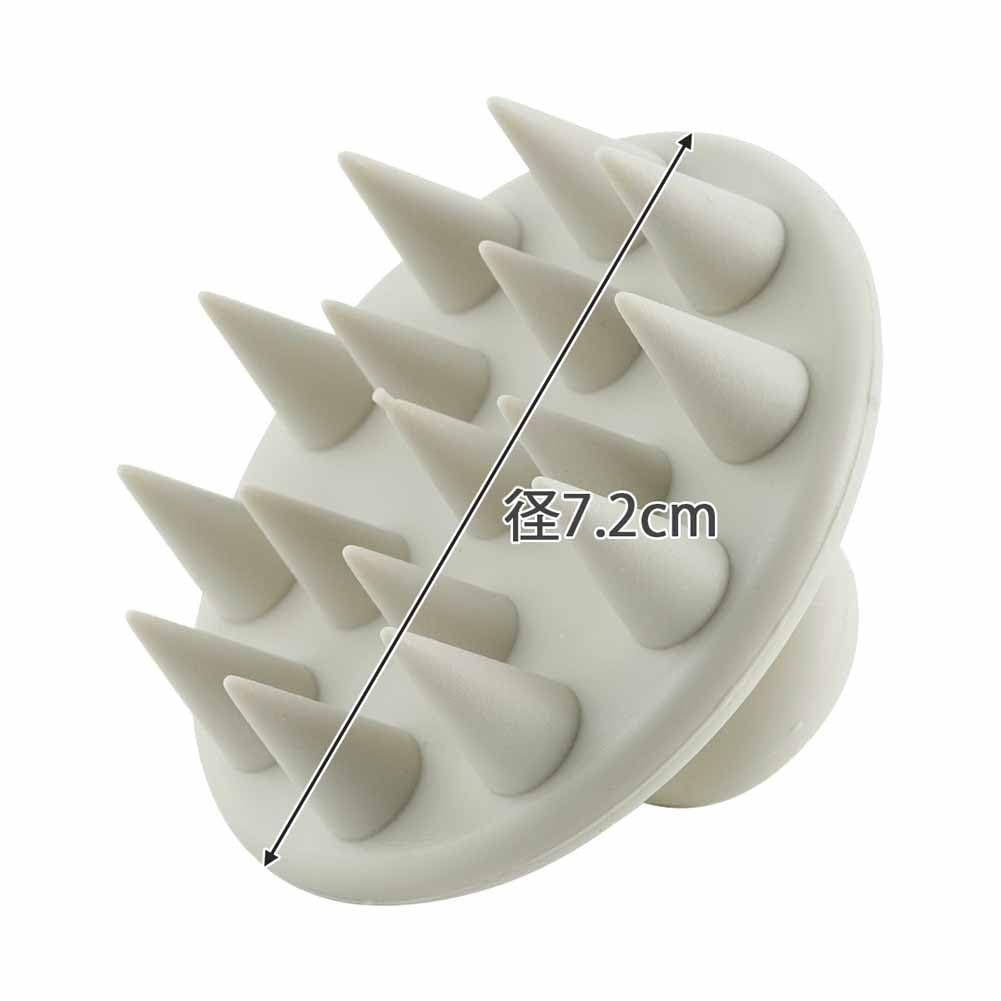Shimomura Kihan Silicone Shampoo Brush in for Men and Perfect for Washing and Pore 44252 [Made Japan] Women, Hair, Scalp, Massage, Ivory,