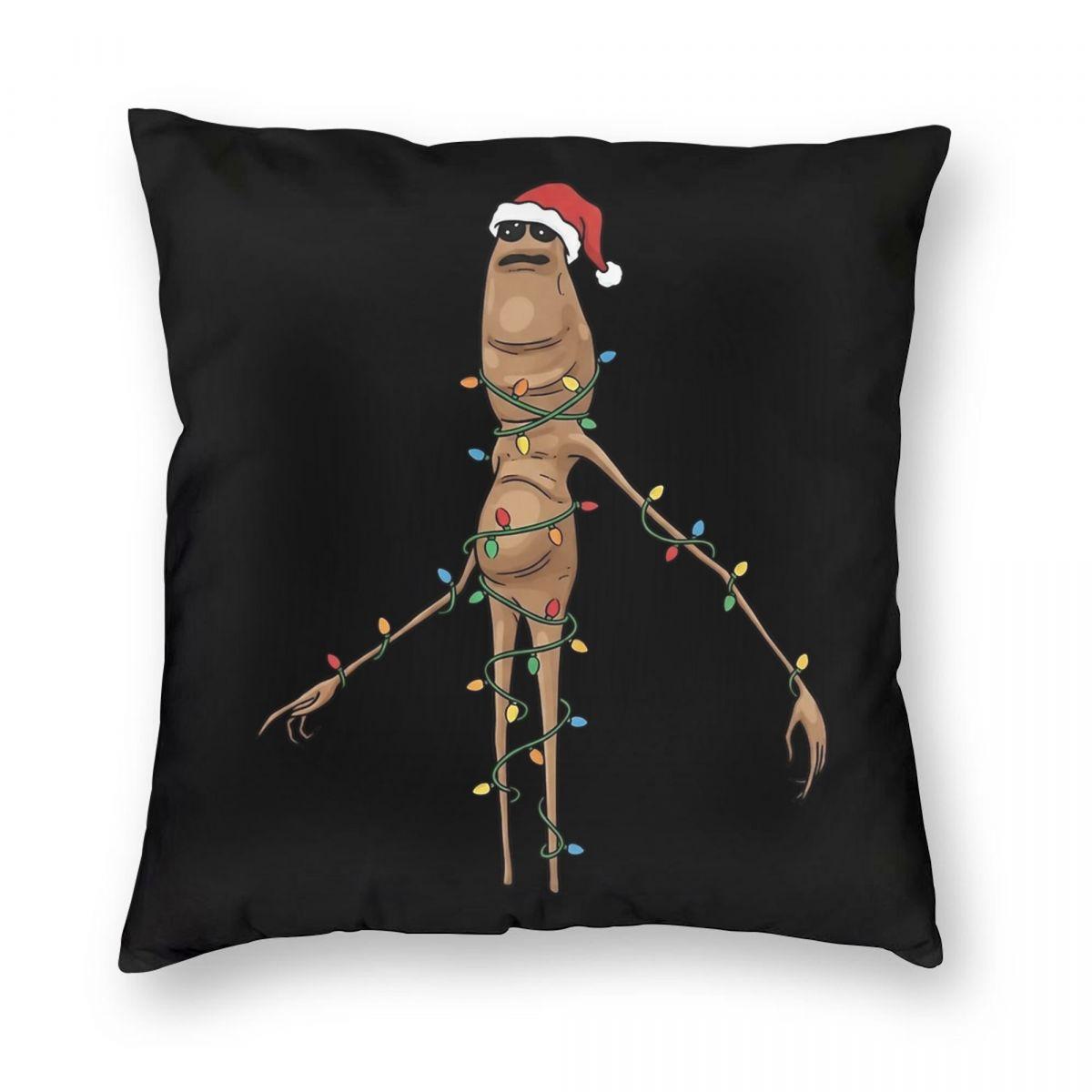 

Funny Marcus The Worm Satan Claus Christmas Hat Pillowcase Soft Cushion Cover Decoration Throw Pillow Case Cover 12x12Inch