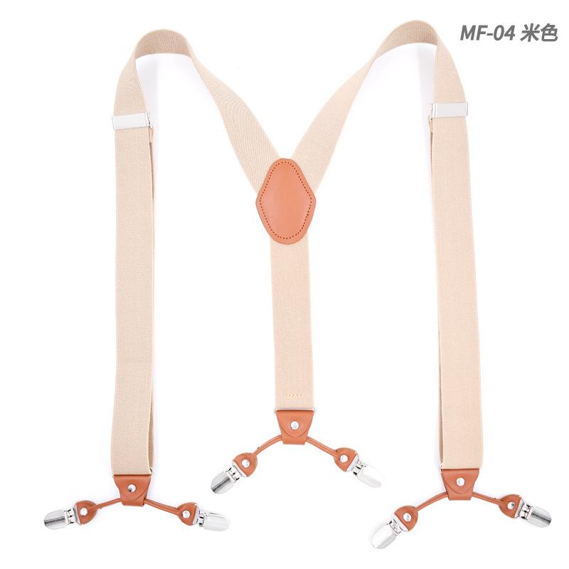 Man's Braces Leather Suspenders Adjustable 6 clip Men's Suspenders Fashion Clothing Recessionista Gift for Dad