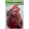 Cut Goose Feathers - Red Camaïeu - 10g Bag - Length 6 Cm