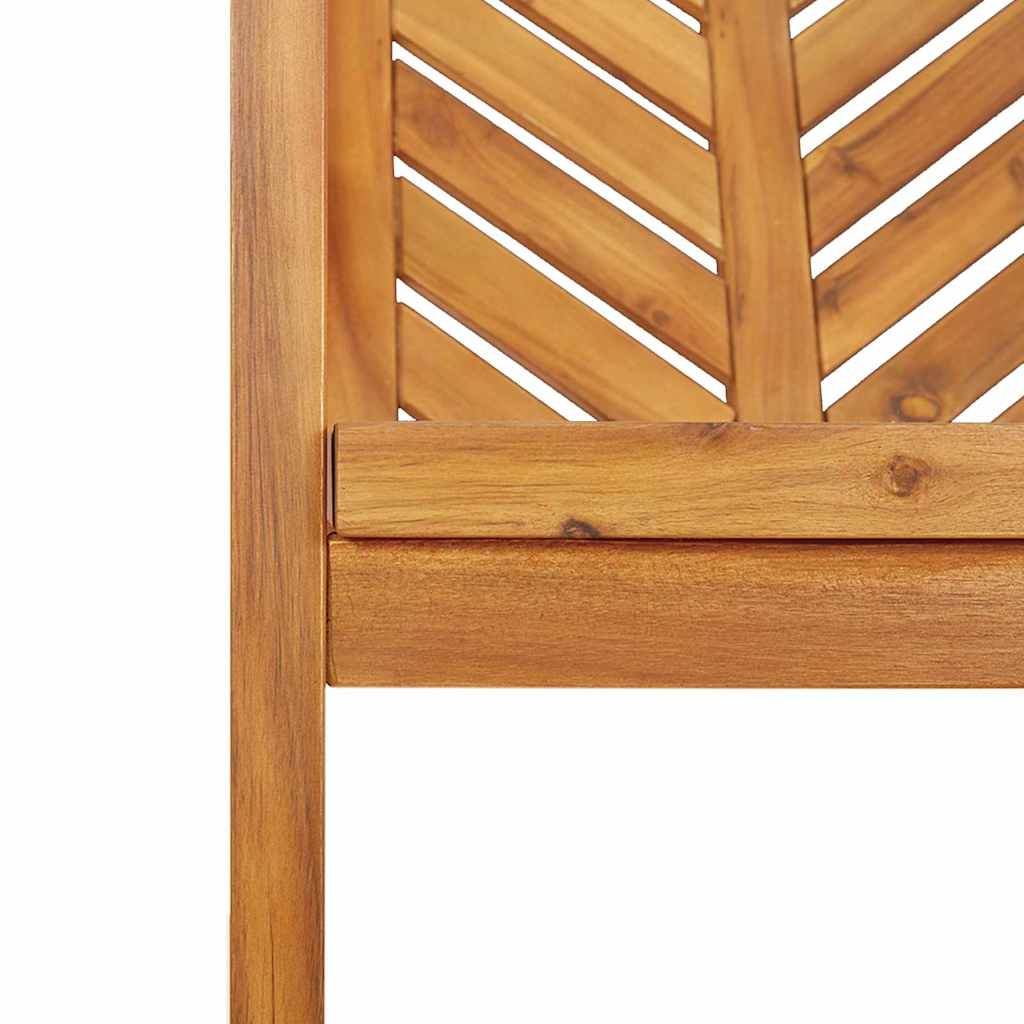 Garden Dining Set 7 Pcs Brown Solid Acacia Wood