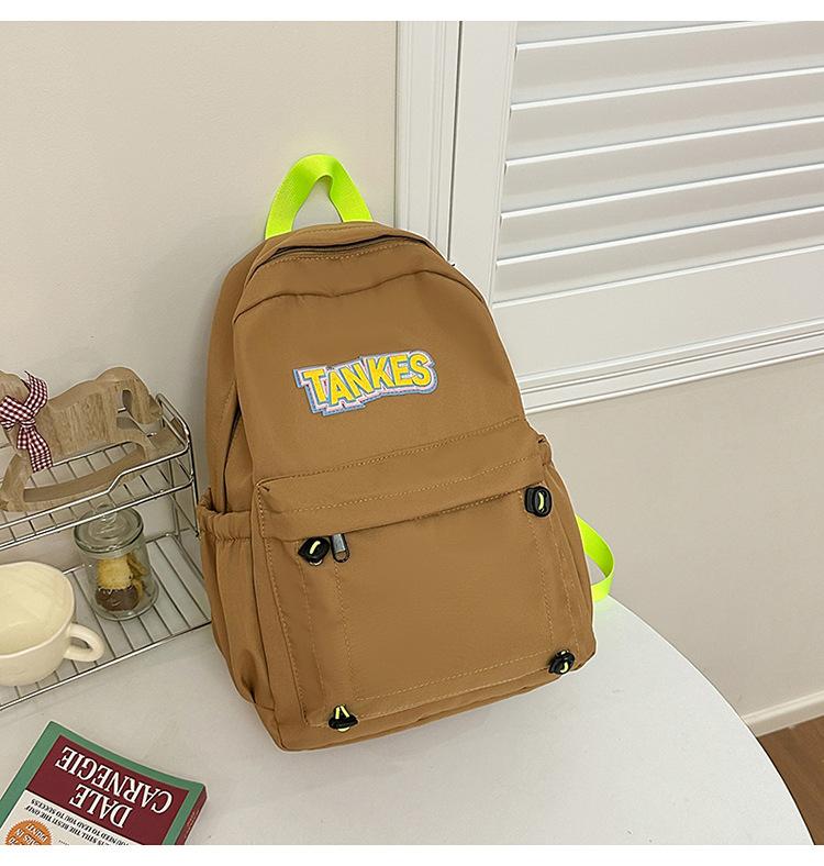 

Schoolbag Korean ins Versatile Large Capacity Junior High School Student Schoolbag Simple Lightweight Large Capacity Shoulder Bag Travel Backpack