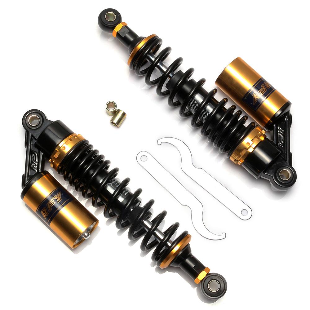 Universal 320mm 12.5" Motorcycle Air Shock Absorber Rear Suspension Motor Scooter ATV Quad Dirt Bike Gold & Black