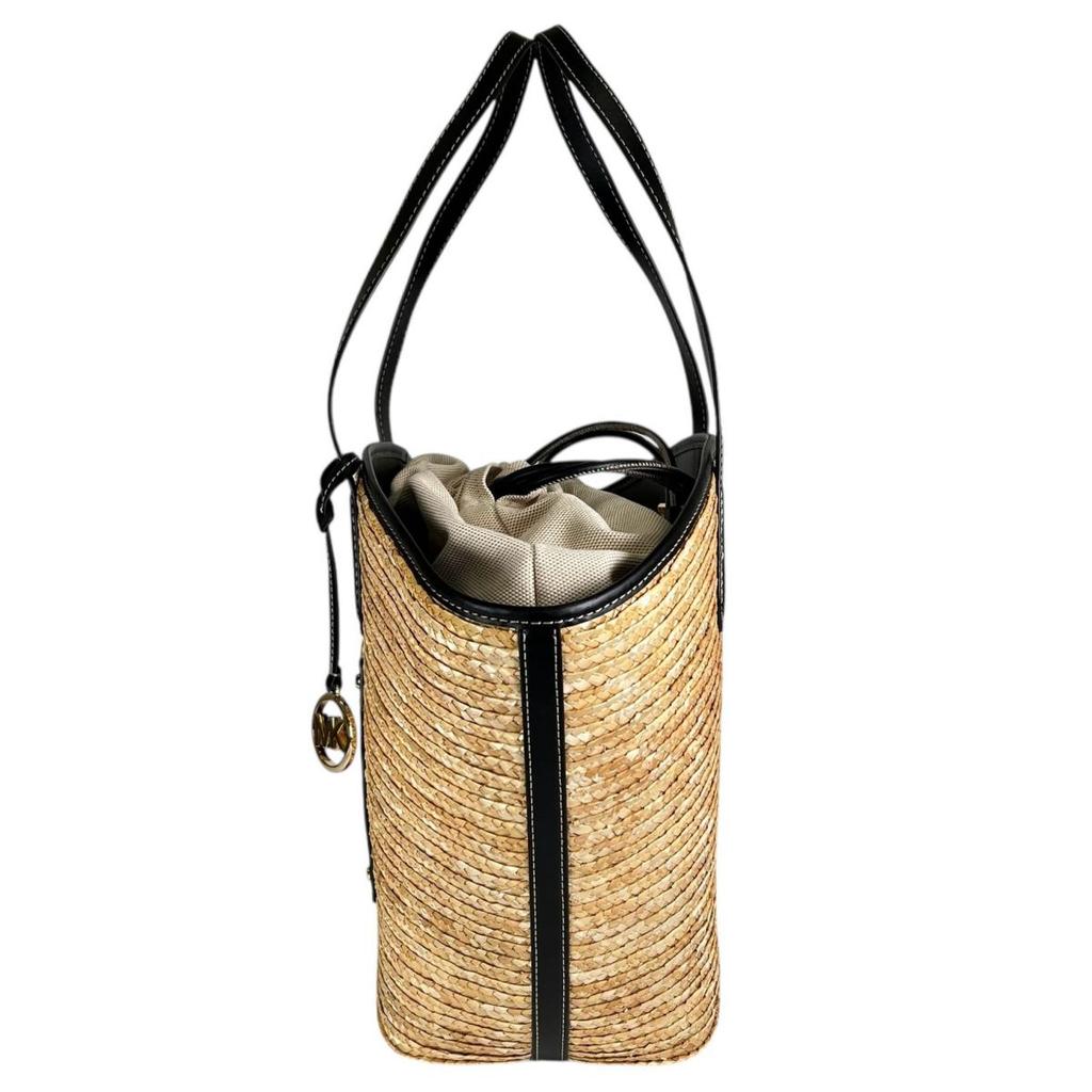 Michael Kors Kimber Large capacity Handbag canvas Ivoryx black Women 35T2G7KT71 Used