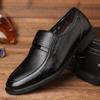 Men Leather Black Formal Shoes Man Shoes Business Banquet Shoes JZ-175