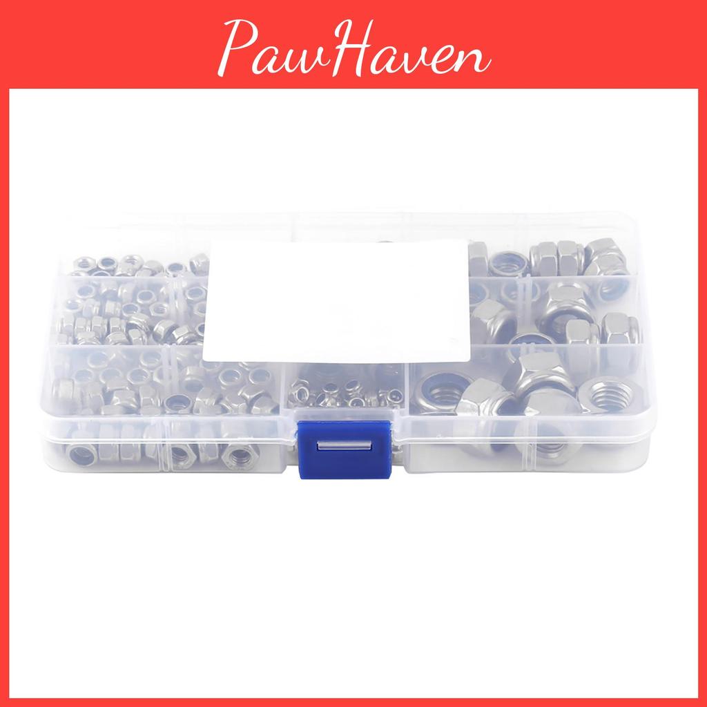 Steel Stainless Ss304 Nylon 165pcs Insert Locknut Assortment Kit M3 M4 M5 M6 M8 M10 M12