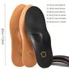Arch Support Insoles for Men and Women - PU Orthopedic Cushioned Insoles, Flat Feet Correction Inserts for Casual & Dress Shoes