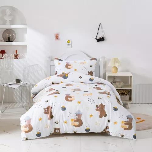 

Toy Bear Duvet Cover Bedding Set Decoration Gift Suitable For Children Boys Girls And Adults Soft Comfortable And Breathable US Twin(172*218cm)3pcs