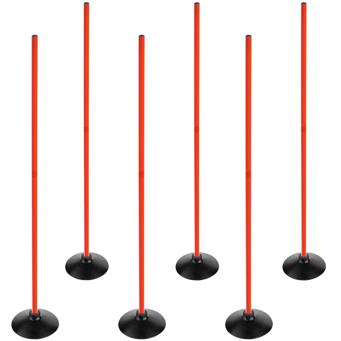 

Voodans Training Agility Poles for Soccer and Indoor and Outdoor Use Poles, Basketball, (6 Poles, 1.5m, Orange) оранжевый
