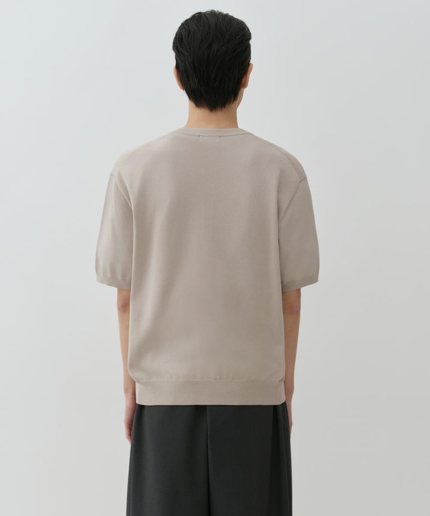 Musinsa Standard Washable Supima Cotton Round Neck Short Sleeve Cardigan [Dusty Cream]