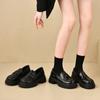 Dámské krátké kozačky v japonském stylu, jaro, podzim, dodání, styl, tlusté dno, zvyšující výšku, volnočasové boty, vintage, JK balerínky
