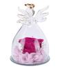 Eternal Flower in Glass Dome for Women Forever Real Preserved Rose for Valentine Anniversary Birthday Gift Purple