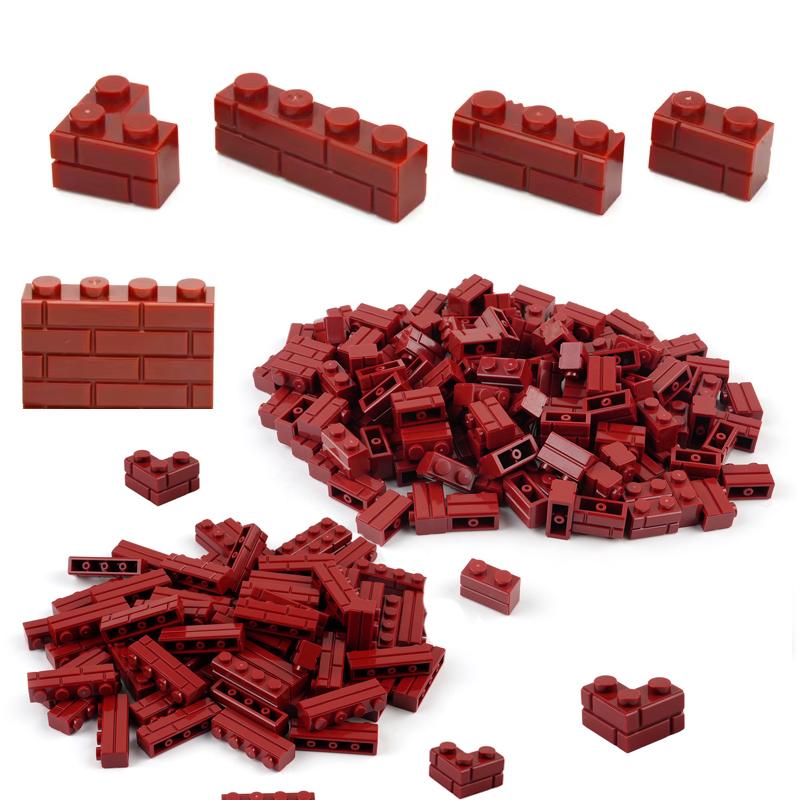 100g High Wall Thick MOC Building Blocks Bulk Granular 1x2 Right-angle 1x3 1x4 Dots 15533 Wall Assembled Model Bricks DIY Toys