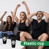 Large Capacity 710ml Single-Wall Plastic Cup With Soccer Pattern And Straw