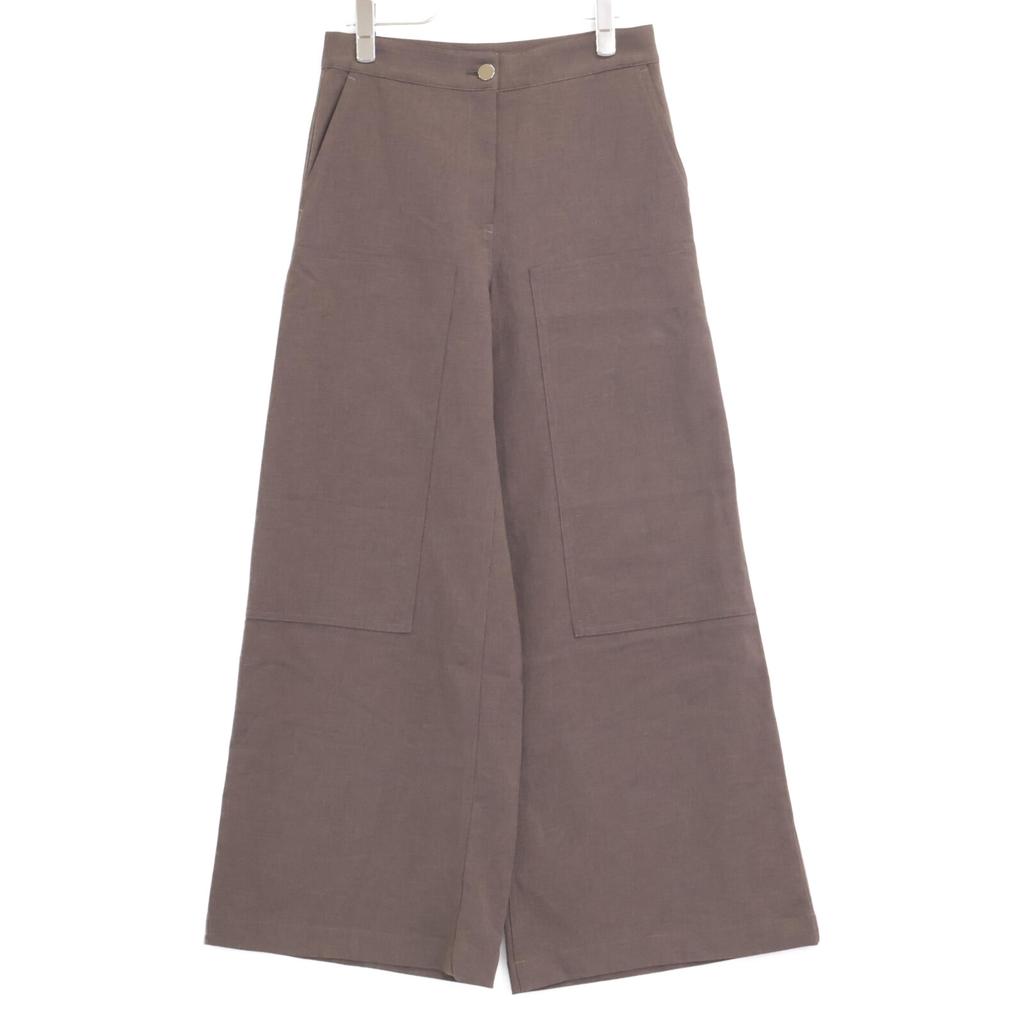 Theory [Excellent condition/Made In 2012] 01-4206403-380-698 Crisp Twill Cargo Wide PNT Cargo Wide Pants Bottoms 00 BrownUsed