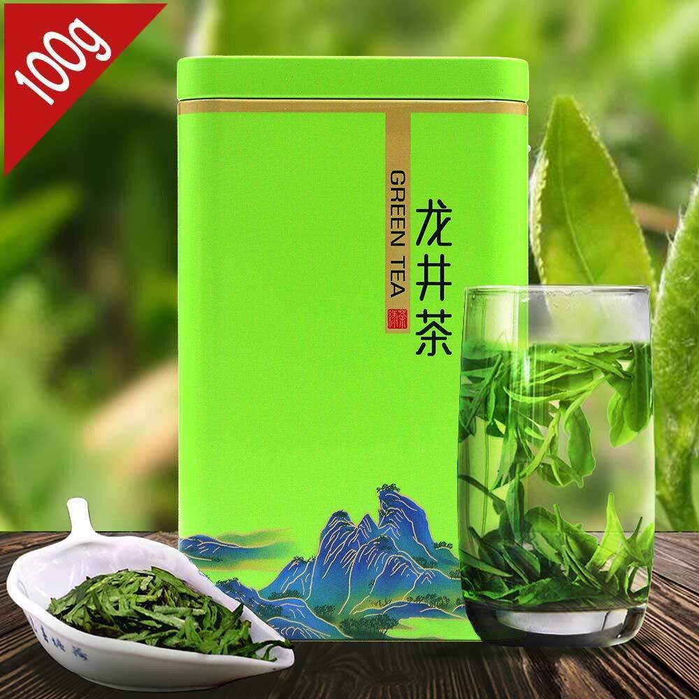 Сверхтонкий китайский зеленый чай Xihu Dragon Well Health Care Dragon Well 100 г в подарочной упаковке