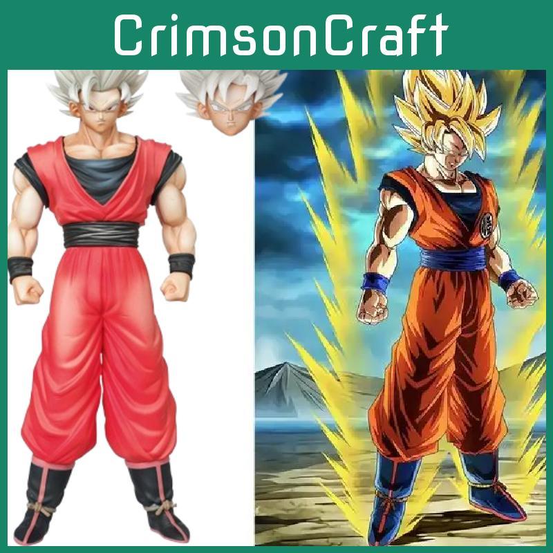 Dragon Ball Son Goku Color Double Head Model With Pvc For Anime Fans