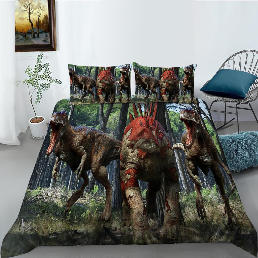 3D Dinosaur Digital Printing Comfortable Polyester Bedding Two Or Three-Piece Set