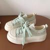 Thin breathable thick-soled heightening canvas shoes women's new summer embroidered versatile casual shoes