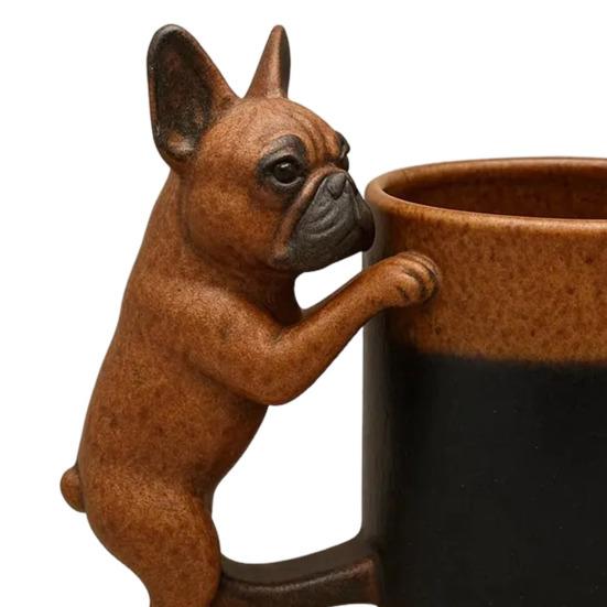 Dachshund Coffee Mug Handcrafted Bulldog Mug Funny Resin Animal Mug Personalized Gift for Dog Lovers