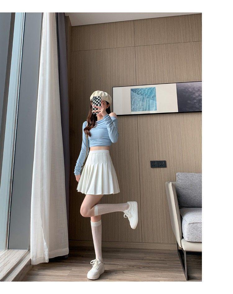 Plus Size Japanese High-Waisted Slimming Pleated Mini Skirt